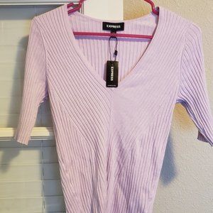 Pink Express Blouse V Neck